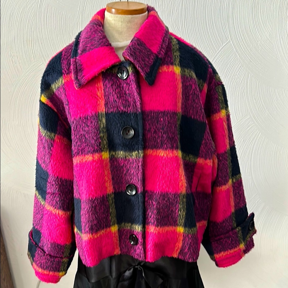 Stand Studio Alexia Brushed Checked Plaid Pink// … - image 1
